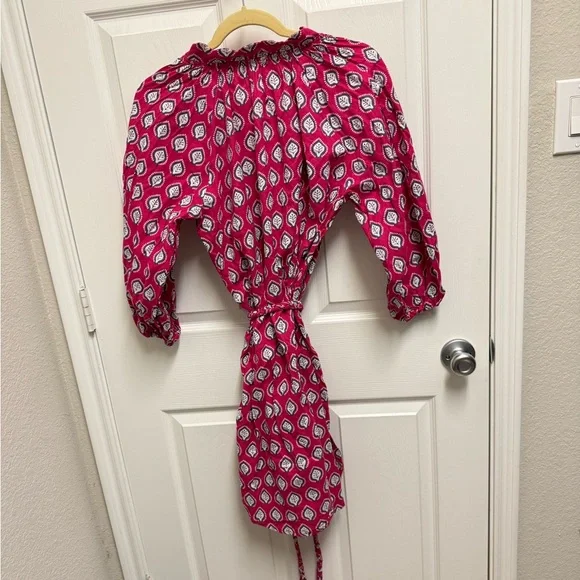 Caryn Lawn Pink Textile Braided Tie Waist Dress - Picture 15 of 16